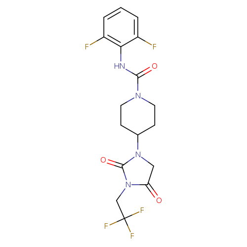 N-(2,6-difluorophenyl)-4-[2,4-dioxo-3-(2,2,2-trifluoroethyl)imidazolidin-1-yl]piperidine-1-carboxamide