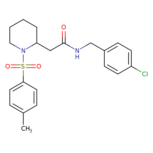 N-[(4-chlorophenyl)methyl]-2-[1-(4-methylbenzenesulfonyl)piperidin-2-yl]acetamide