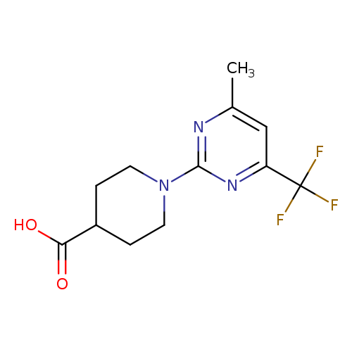 1-[4-methyl-6-(trifluoromethyl)pyrimidin-2-yl]piperidine-4-carboxylic acid