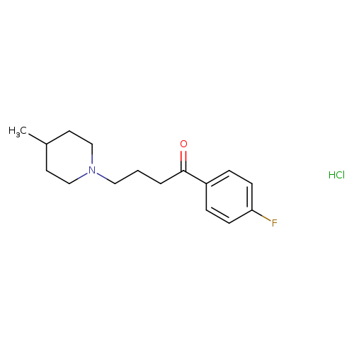 1-Butanone, 1-(4-fluorophenyl)-4-(4-methyl-1-piperidinyl)-, hydrochloride (1:1)