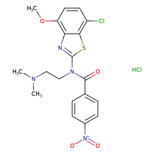 N-(7-chloro-4-methoxy-1,3-benzothiazol-2-yl)-N-[2-(dimethylamino)ethyl]-4-nitrobenzamide hydrochloride