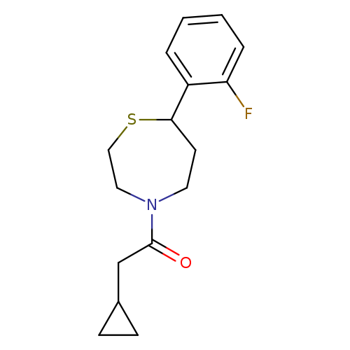 2-cyclopropyl-1-[7-(2-fluorophenyl)-1,4-thiazepan-4-yl]ethan-1-one