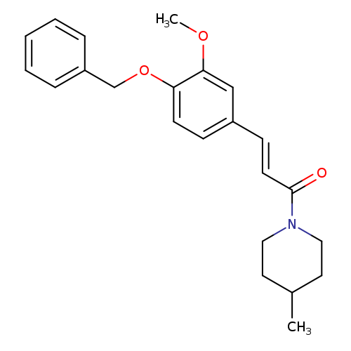 (2E)-3-[4-(benzyloxy)-3-methoxyphenyl]-1-(4-methylpiperidin-1-yl)prop-2-en-1-one