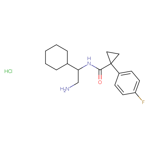 N-(2-amino-1-cyclohexylethyl)-1-(4-fluorophenyl)cyclopropane-1-carboxamide hydrochloride