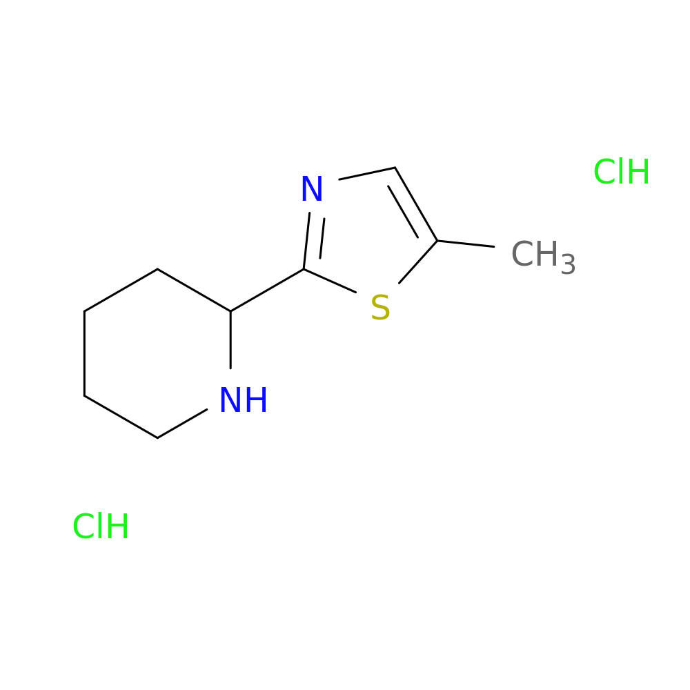 2-(5-methyl-1,3-thiazol-2-yl)piperidine dihydrochloride