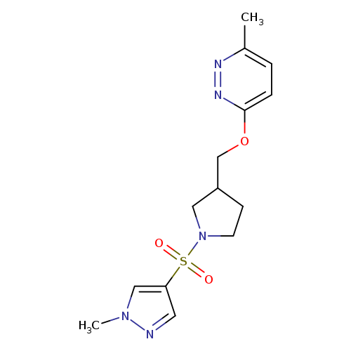 3-methyl-6-({1-[(1-methyl-1H-pyrazol-4-yl)sulfonyl]pyrrolidin-3-yl}methoxy)pyridazine