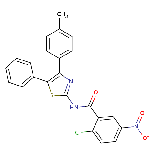 2-chloro-N-[4-(4-methylphenyl)-5-phenyl-1,3-thiazol-2-yl]-5-nitrobenzamide