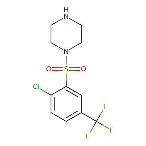 1-[2-chloro-5-(trifluoromethyl)benzenesulfonyl]piperazine