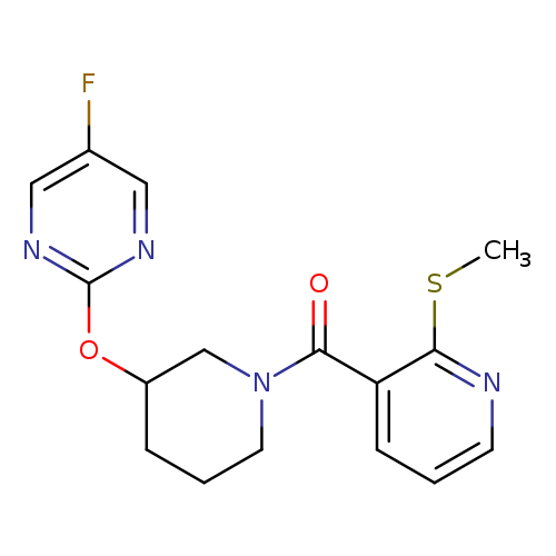 5-fluoro-2-({1-[2-(methylsulfanyl)pyridine-3-carbonyl]piperidin-3-yl}oxy)pyrimidine