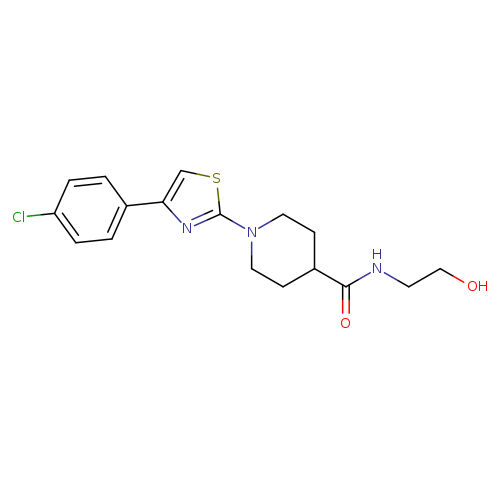 1-[4-(4-chlorophenyl)-1,3-thiazol-2-yl]-N-(2-hydroxyethyl)piperidine-4-carboxamide