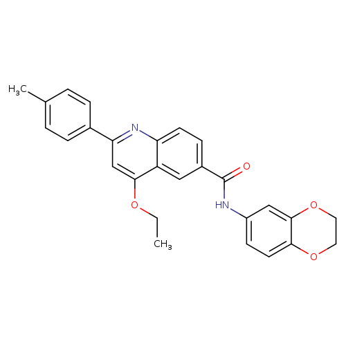 N-(2,3-dihydro-1,4-benzodioxin-6-yl)-4-ethoxy-2-(4-methylphenyl)quinoline-6-carboxamide