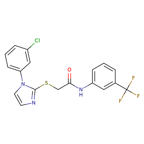2-{[1-(3-chlorophenyl)-1H-imidazol-2-yl]sulfanyl}-N-[3-(trifluoromethyl)phenyl]acetamide