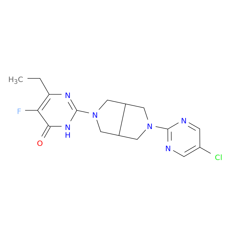 2-[5-(5-chloropyrimidin-2-yl)-octahydropyrrolo[3,4-c]pyrrol-2-yl]-6-ethyl-5-fluoro-3,4-dihydropyrimidin-4-one