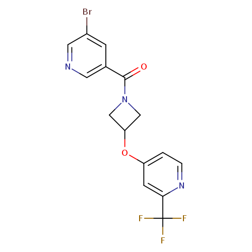 3-bromo-5-(3-{[2-(trifluoromethyl)pyridin-4-yl]oxy}azetidine-1-carbonyl)pyridine