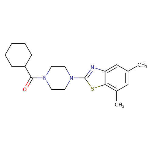 2-(4-cyclohexanecarbonylpiperazin-1-yl)-5,7-dimethyl-1,3-benzothiazole
