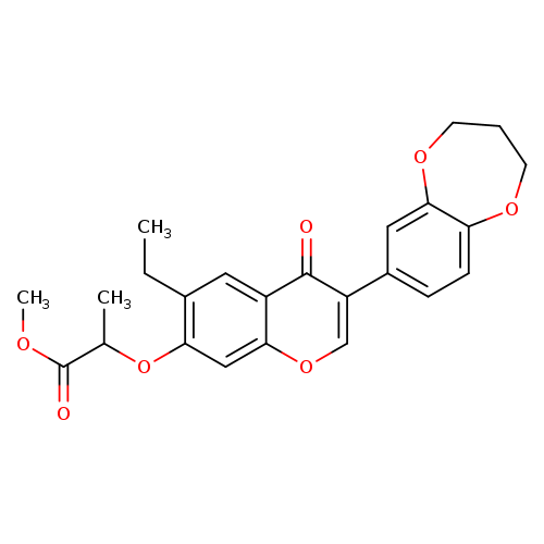 methyl 2-{[3-(3,4-dihydro-2H-1,5-benzodioxepin-7-yl)-6-ethyl-4-oxo-4H-chromen-7-yl]oxy}propanoate