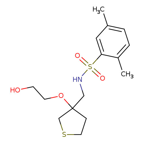 N-{[3-(2-hydroxyethoxy)thiolan-3-yl]methyl}-2,5-dimethylbenzene-1-sulfonamide