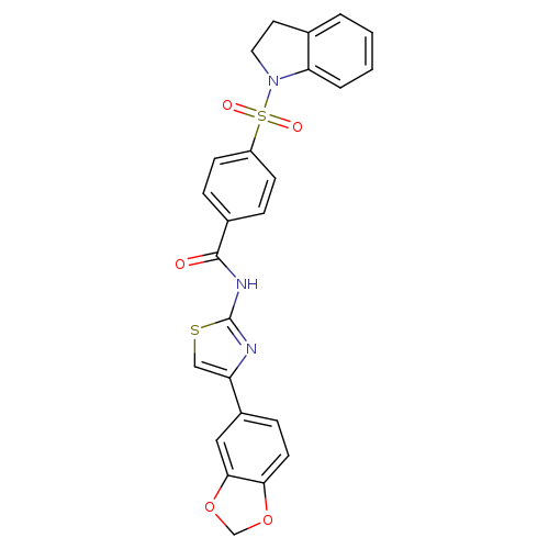 N-[4-(2H-1,3-benzodioxol-5-yl)-1,3-thiazol-2-yl]-4-(2,3-dihydro-1H-indole-1-sulfonyl)benzamide