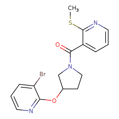 3-{3-[(3-bromopyridin-2-yl)oxy]pyrrolidine-1-carbonyl}-2-(methylsulfanyl)pyridine