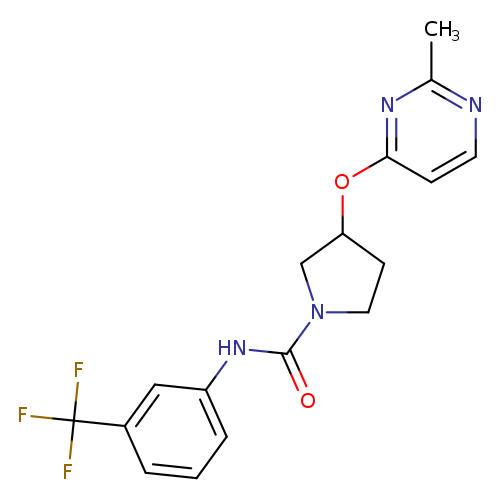 3-[(2-methylpyrimidin-4-yl)oxy]-N-[3-(trifluoromethyl)phenyl]pyrrolidine-1-carboxamide