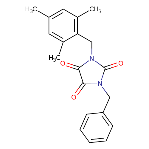 1-benzyl-3-[(2,4,6-trimethylphenyl)methyl]imidazolidine-2,4,5-trione