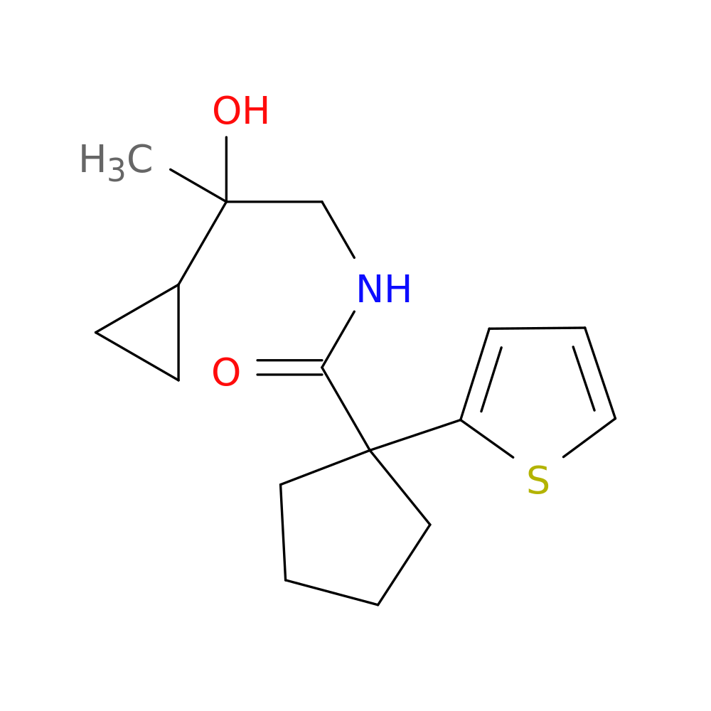 N-(2-cyclopropyl-2-hydroxypropyl)-1-(thiophen-2-yl)cyclopentane-1-carboxamide