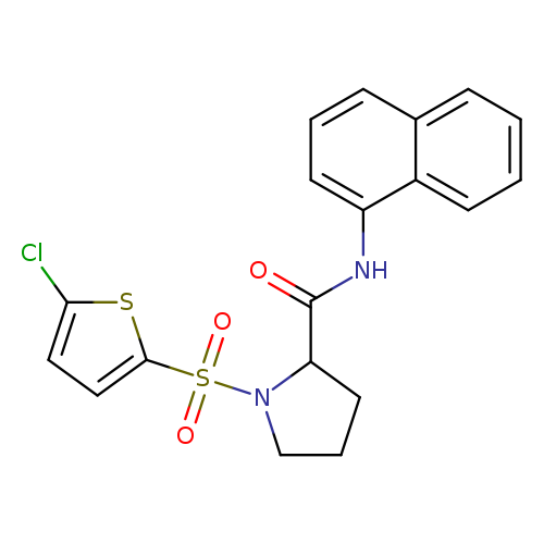 1-[(5-chlorothiophen-2-yl)sulfonyl]-N-(naphthalen-1-yl)pyrrolidine-2-carboxamide