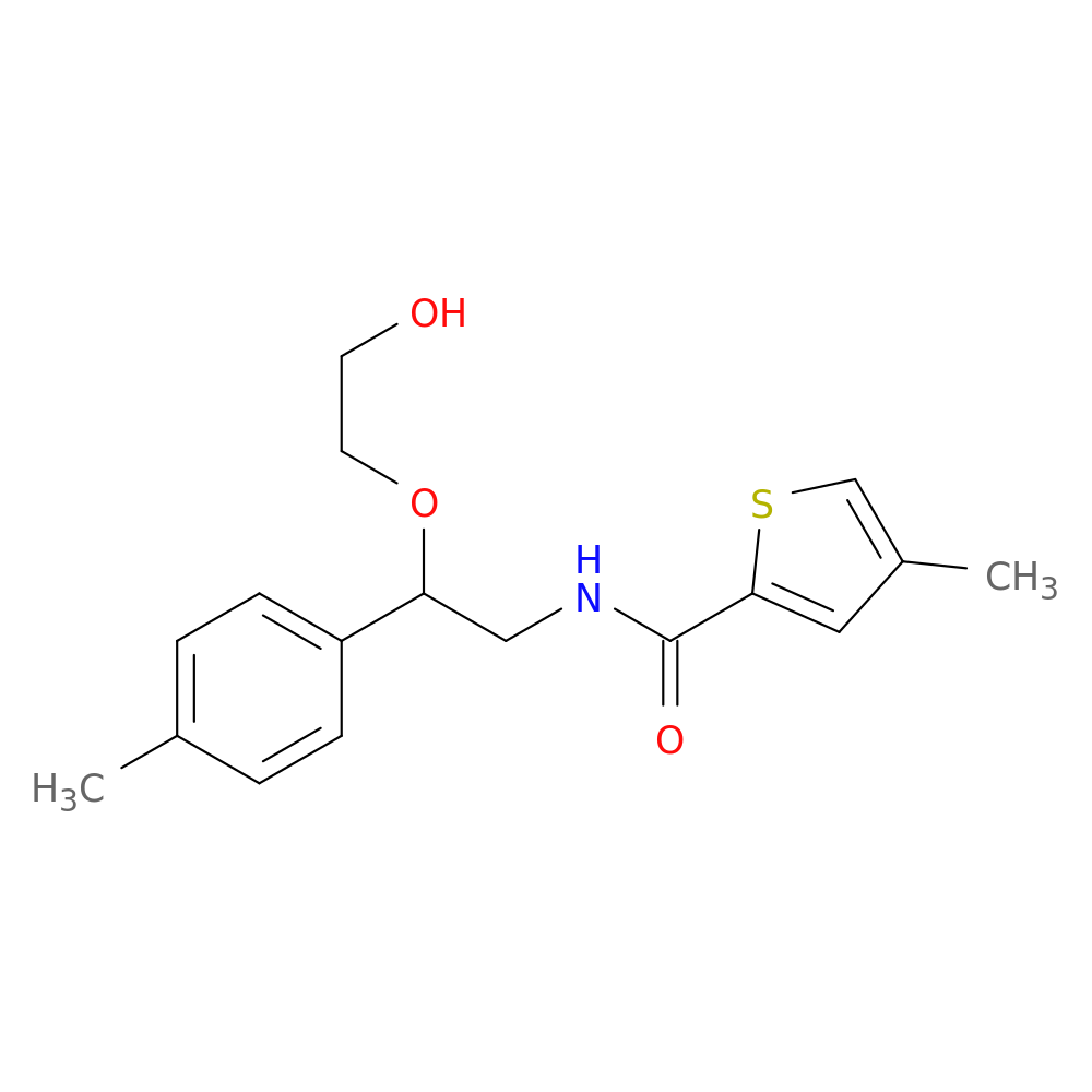 N-[2-(2-hydroxyethoxy)-2-(4-methylphenyl)ethyl]-4-methylthiophene-2-carboxamide