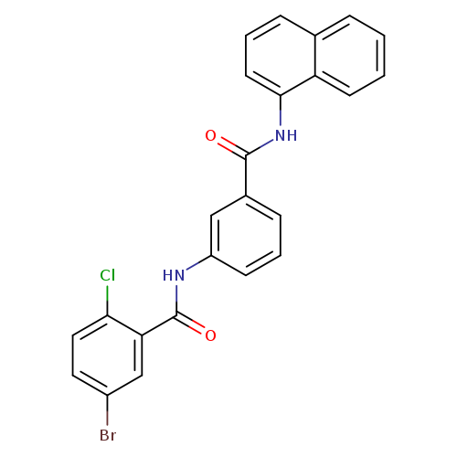 5-bromo-2-chloro-N-{3-[(naphthalen-1-yl)carbamoyl]phenyl}benzamide