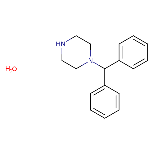 Piperazine, 1-(diphenylmethyl)-, hydrate (1:1)