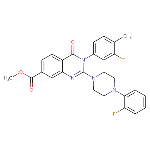methyl 3-(3-fluoro-4-methylphenyl)-2-[4-(2-fluorophenyl)piperazin-1-yl]-4-oxo-3,4-dihydroquinazoline-7-carboxylate