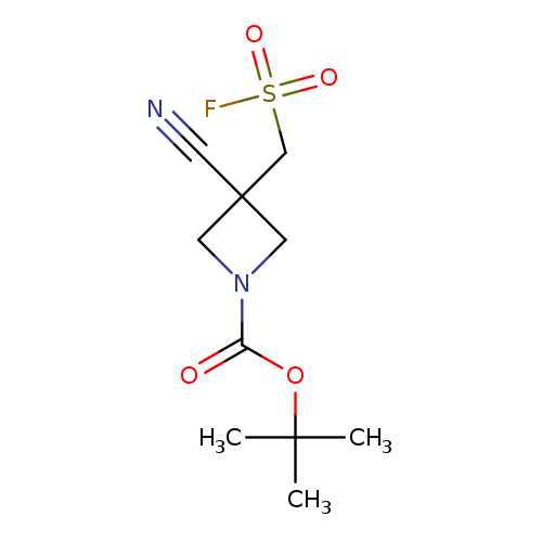 tert-butyl 3-cyano-3-[(fluorosulfonyl)methyl]azetidine-1-carboxylate