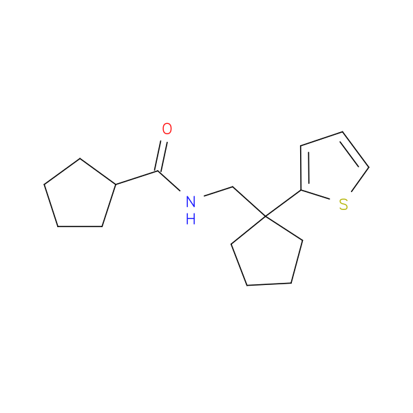 N-{[1-(thiophen-2-yl)cyclopentyl]methyl}cyclopentanecarboxamide