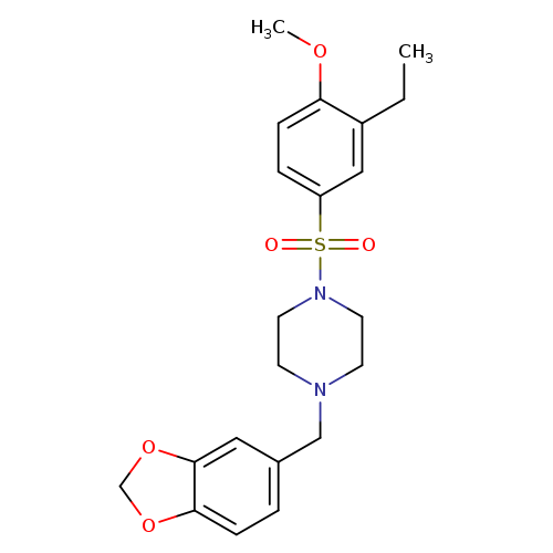 1-[(2H-1,3-benzodioxol-5-yl)methyl]-4-(3-ethyl-4-methoxybenzenesulfonyl)piperazine