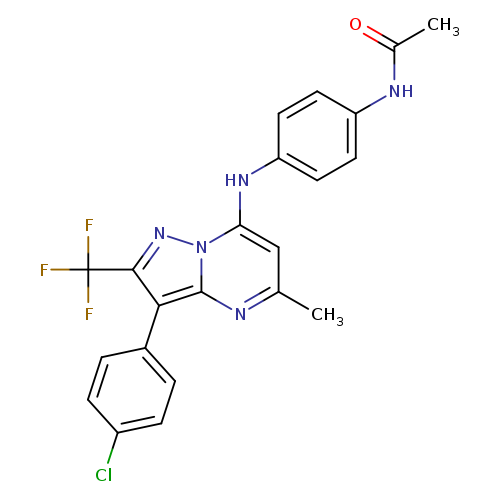 N-(4-{[3-(4-chlorophenyl)-5-methyl-2-(trifluoromethyl)pyrazolo[1,5-a]pyrimidin-7-yl]amino}phenyl)acetamide