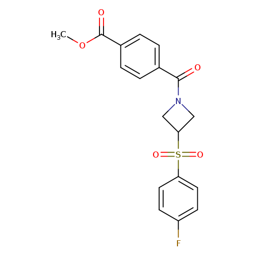 methyl 4-[3-(4-fluorobenzenesulfonyl)azetidine-1-carbonyl]benzoate