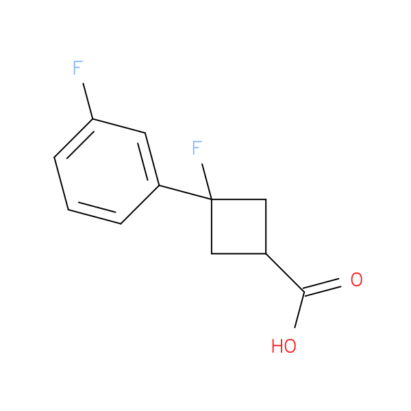 3-fluoro-3-(3-fluorophenyl)cyclobutane-1-carboxylic acid