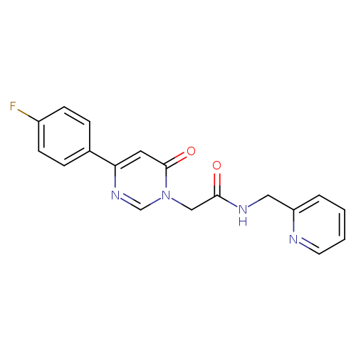 2-[4-(4-fluorophenyl)-6-oxo-1,6-dihydropyrimidin-1-yl]-N-[(pyridin-2-yl)methyl]acetamide