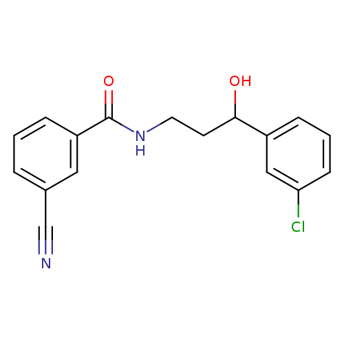 N-[3-(3-chlorophenyl)-3-hydroxypropyl]-3-cyanobenzamide