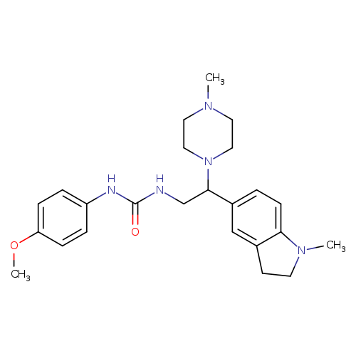 1-(4-methoxyphenyl)-3-[2-(1-methyl-2,3-dihydro-1H-indol-5-yl)-2-(4-methylpiperazin-1-yl)ethyl]urea