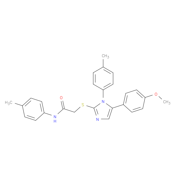 2-{[5-(4-methoxyphenyl)-1-(4-methylphenyl)-1H-imidazol-2-yl]sulfanyl}-N-(4-methylphenyl)acetamide