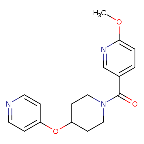 2-methoxy-5-[4-(pyridin-4-yloxy)piperidine-1-carbonyl]pyridine