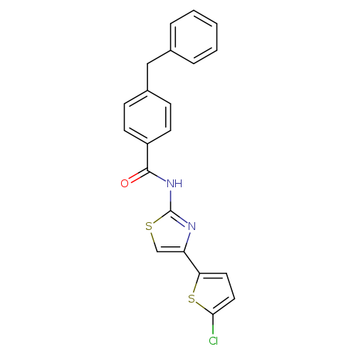 4-benzyl-N-[4-(5-chlorothiophen-2-yl)-1,3-thiazol-2-yl]benzamide