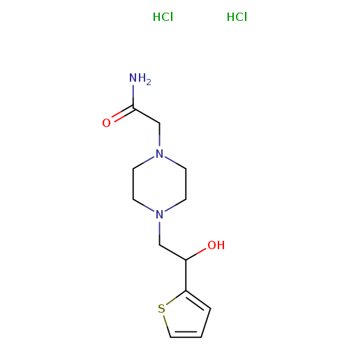 2-{4-[2-hydroxy-2-(thiophen-2-yl)ethyl]piperazin-1-yl}acetamide dihydrochloride
