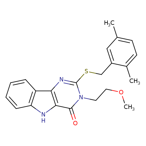 2-{[(2,5-dimethylphenyl)methyl]sulfanyl}-3-(2-methoxyethyl)-3H,4H,5H-pyrimido[5,4-b]indol-4-one