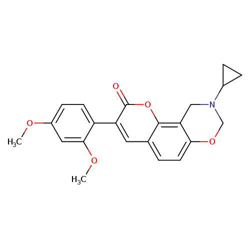 9-cyclopropyl-3-(2,4-dimethoxyphenyl)-2H,8H,9H,10H-chromeno[8,7-e][1,3]oxazin-2-one