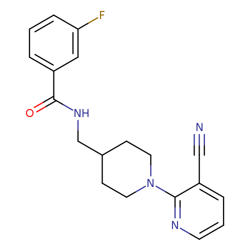 N-{[1-(3-cyanopyridin-2-yl)piperidin-4-yl]methyl}-3-fluorobenzamide