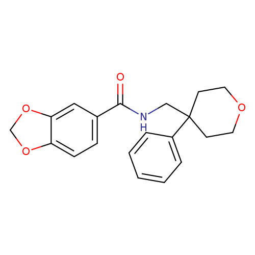 N-[(4-phenyloxan-4-yl)methyl]-2H-1,3-benzodioxole-5-carboxamide