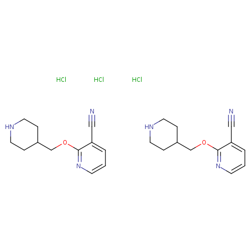 bis(2-[(piperidin-4-yl)methoxy]pyridine-3-carbonitrile) trihydrochloride