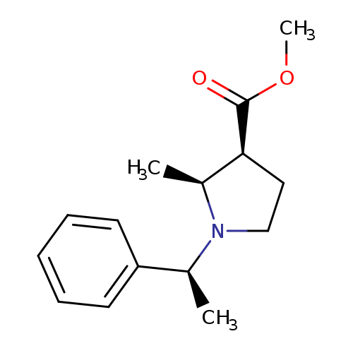 3-Pyrrolidinecarboxylic acid, 2-methyl-1-(1-phenylethyl)-, methyl ester,[2S-[1(R*),2a,3a]]-